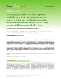 A critical review of the treatment options available for obstructive