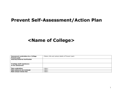 College - Prevent for Further Education and Training