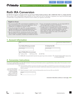 Roth IRA Conversion - Fidelity Investments