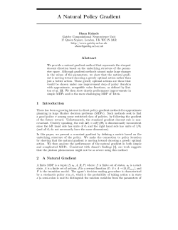 A Natural Policy Gradient