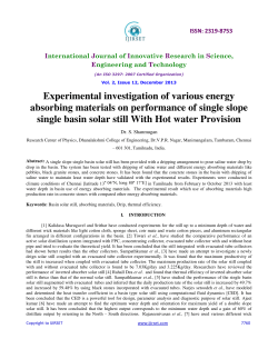 Experimental investigation of various energy absorbing