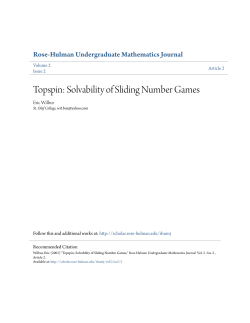 Topspin: Solvability of Sliding Number Games - Rose
