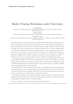 Market Clearing Mechanisms under Uncertainty