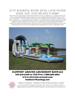 22 ft roaring river dual lane water slide, slip, and