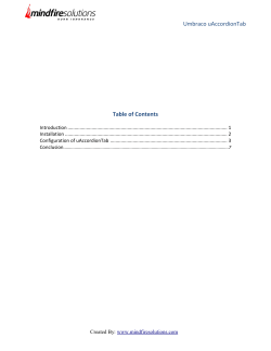 Umbraco uAccordionTab Table of Contents