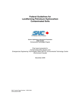 Federal Contaminated Sites Landfarming Guidelines