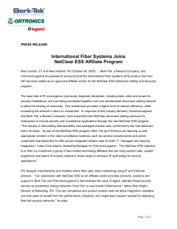 IFS Joins NetClear ESS Program