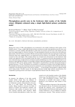 Phytoplankton growth rates in the freshwater tidal reaches of the