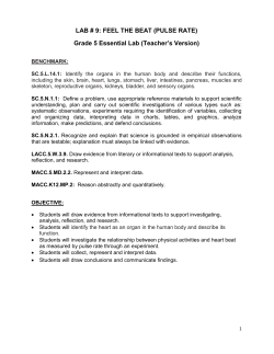 LAB # 9: Feel the Beat (Pulse Rate)