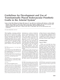Guidelines for Development and Use of Transluminally Placed