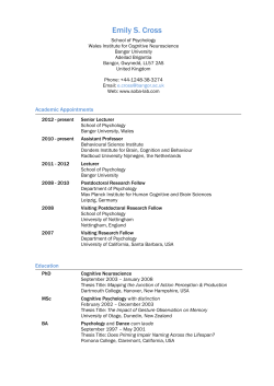 Social Neuroscience and Cognition Seminar Series