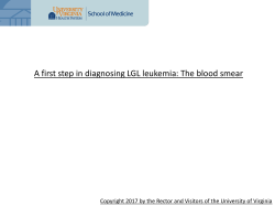 A first step in diagnosing LGL leukemia: The blood smear
