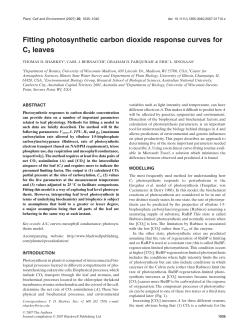 Fitting photosynthetic carbon dioxide response curves for C3 leaves
