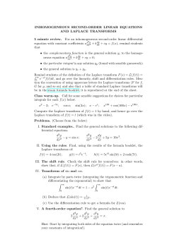 INHOMOGENEOUS SECOND-ORDER LINEAR EQUATIONS AND
