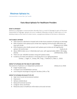 Facts About Aphasia for Healthcare Providers