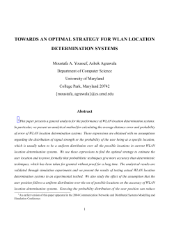 towards an optimal strategy for wlan location determination systems