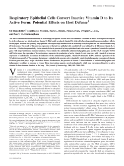 Respiratory Epithelial Cells Convert Inactive Vitamin D to Its Active