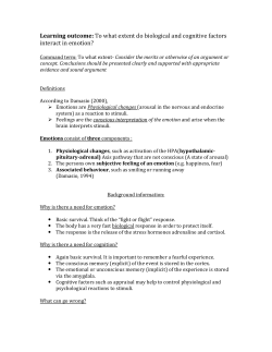 Cognitive and Biological factors interact