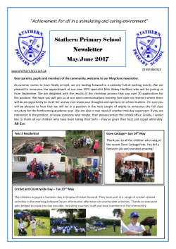 Newsletter May 2017 - Stathern Primary School