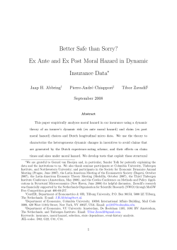 Ex Ante and Ex Post Moral Hazard in Dynamic Insurance Data
