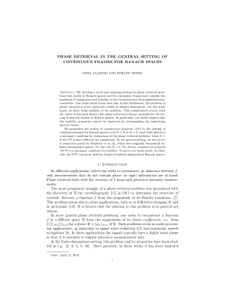 PHASE RETRIEVAL IN THE GENERAL SETTING OF CONTINUOUS