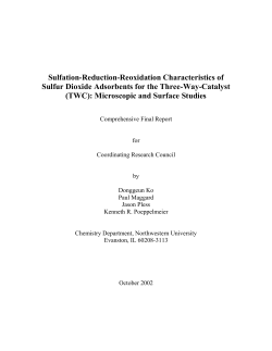 Sulfation-Reduction-Reoxidation Characteristics of Sulfur Dioxide