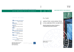 Affective and effective collaborative learning : process