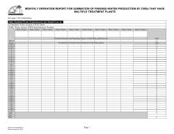 Form 62-555.900(11) MonthlyOperation Report for summation of