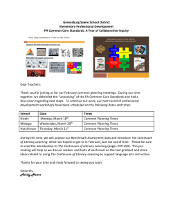March Letter - Greensburg Salem School District