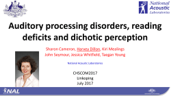 Auditory processing disorders, reading deficits and dichotic perception