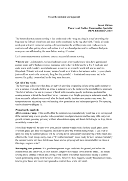 Make the autumn sowing count