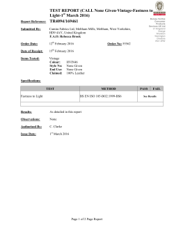 TEST REPORT (CALL None Given-Vintage-Fastness to Light