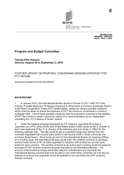 Further Update on Proposal Concerning Hedging Strategy