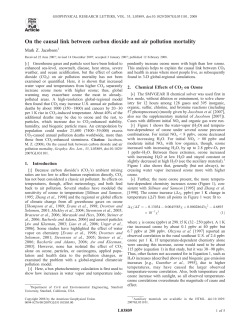 On the causal link between carbon dioxide and air pollution mortality