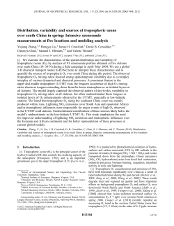 Distribution, variability and sources of tropospheric ozone over south