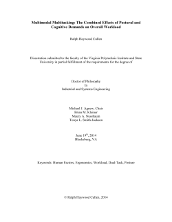 The Combined Effects of Postural and Cognitive Demands on