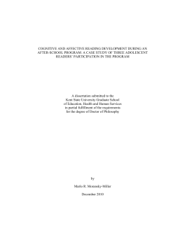 cognitive and affective reading development during