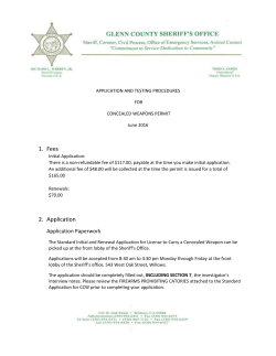 CCW Application and Testing Procedures