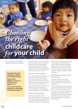 Choosing the right child care for your child
