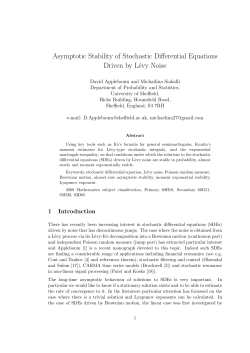 Asymptotic Stability of Stochastic Differential Equations Driven by