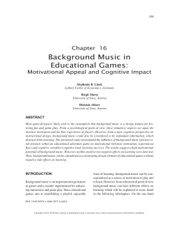 Background Music in Educational Games: