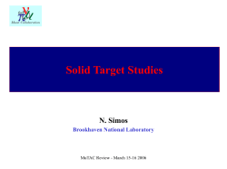 Solid Target: Material Studies