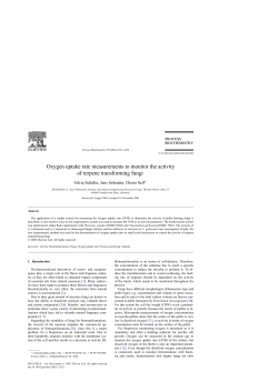 Oxygen uptake rate measurements to monitor the activity