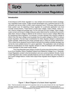 Thermal Considerations for Linear Regulators