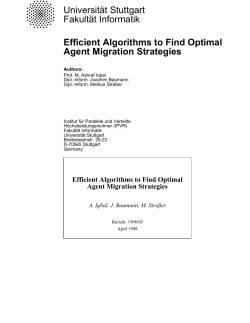 Universit&auml;t Stuttgart Fakult&auml;t Informatik Efficient Algorithms to Find