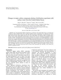 Changes in major carbon components during a fertilization