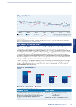 A flattening of the cost curve globally