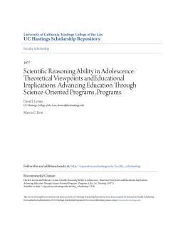 Scientific Reasoning Ability in Adolescence