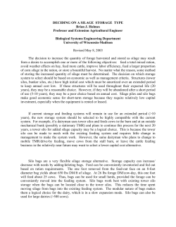 Deciding on a Silage Storage Type