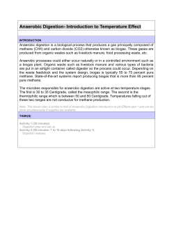 Anaerobic Digestion- Introduction to Temperature Effect